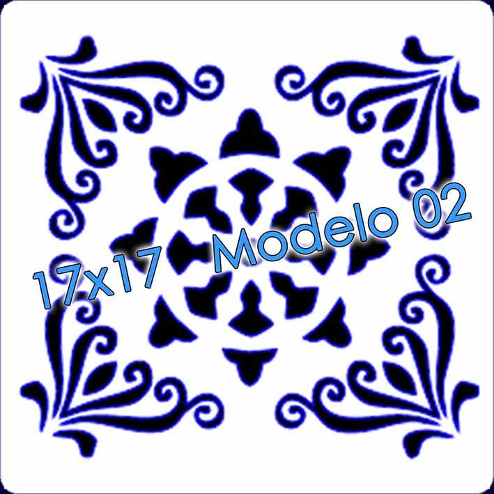 - Stencil 17x17cm Modelo 002 -